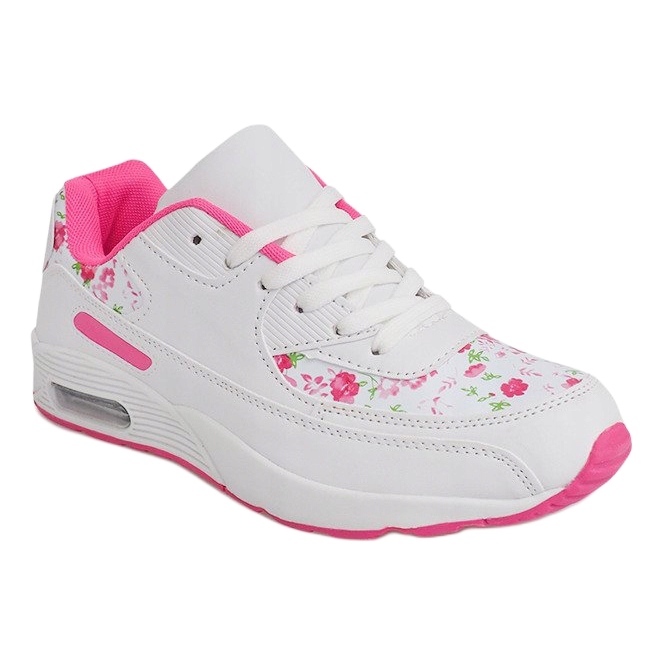 Sneakers bianche XT-18 Flowers bianco rosa 1