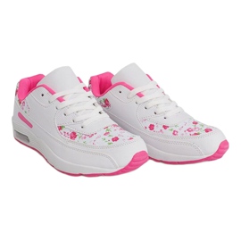 Sneakers bianche XT-18 Flowers bianco rosa 2