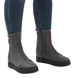 Stivali foderati di pelliccia grigi BOK-1123 grigio 1