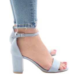 Sandali tacco 5102 blu 1