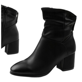 Stivaletto Rhodes in ecopelle nera con cerniera nero 1