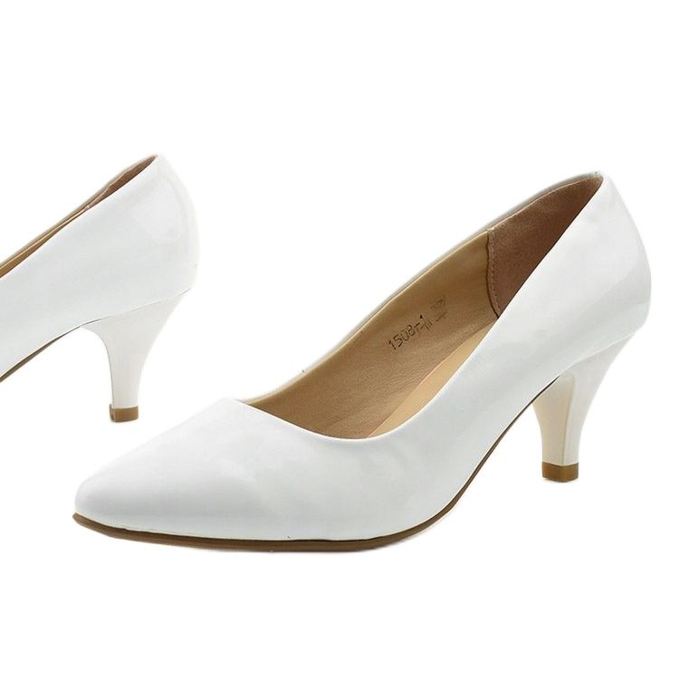 Classici tacchi bianchi Deloney anatra bianca 1