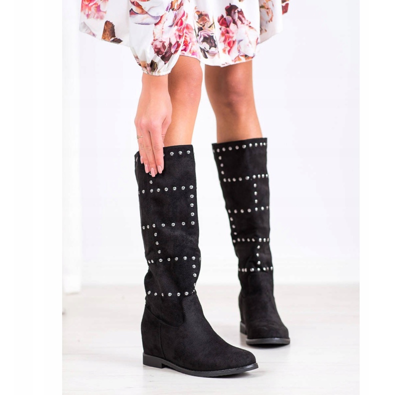 Seastar Stivali slip-on con zeppa nero 1