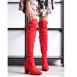 Wilady Stivaletti alti su un palo rosso 1