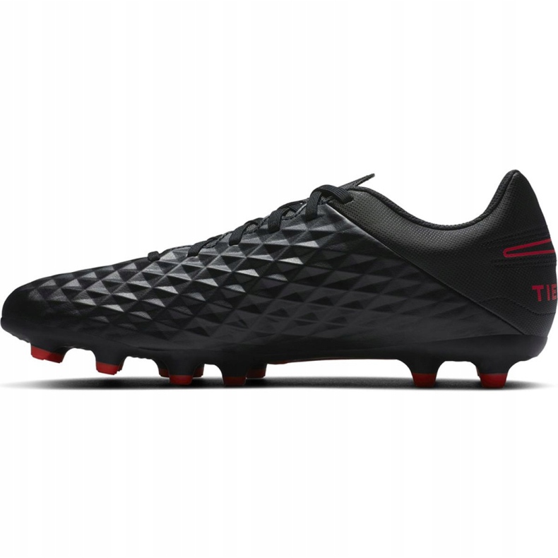 Nike Tiempo Legend 8 Club FG / MG M AT6107 060 scarpe da calcio nero, rosso, nero/argento nero 2