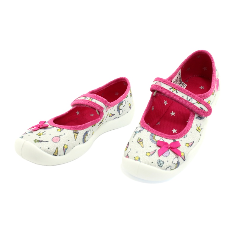 Scarpe per bambini Befado 114X392 rosa argento multicolore 3