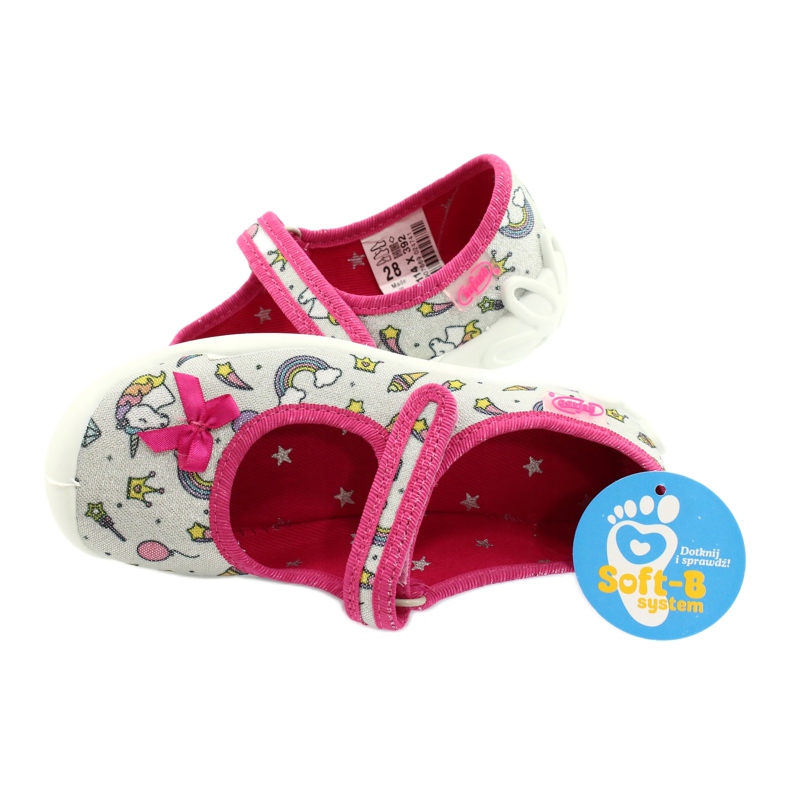 Scarpe per bambini Befado 114X392 rosa d'argento multicolore 5