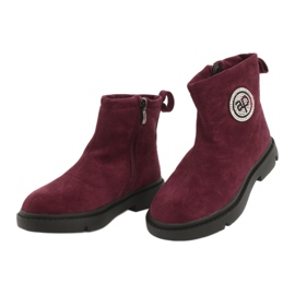Apawwa Stivaletti Bambini Bordeaux Alvin nero rosso 4