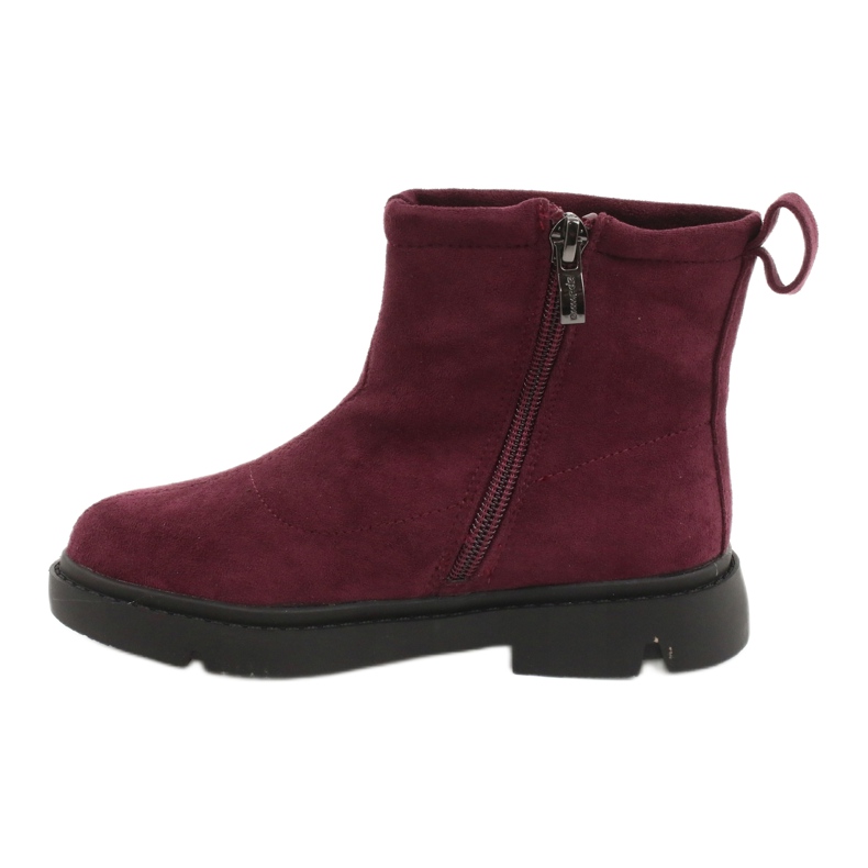 Apawwa Stivaletti Bambini Bordeaux Alvin nero rosso 3