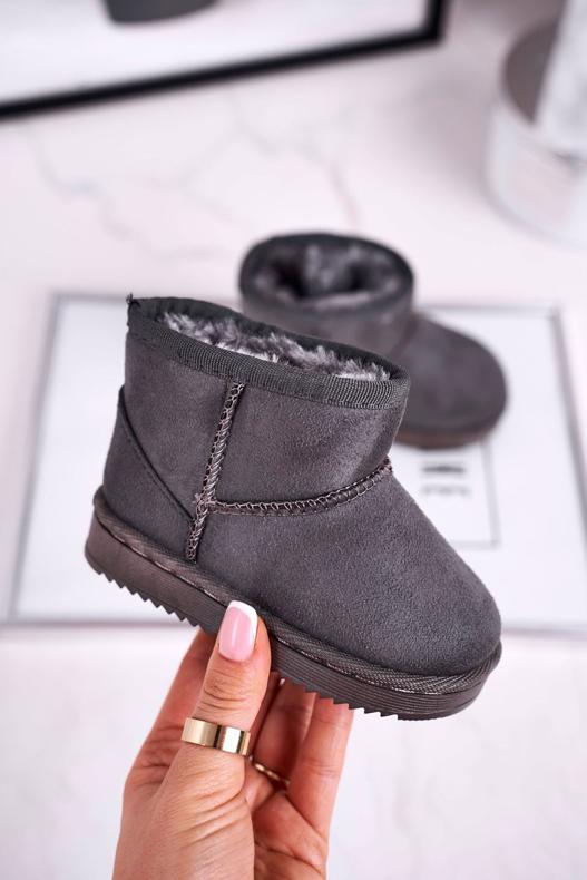 Caldi stivali da neve da bambino per bambini Grey Gooby grigio 1
