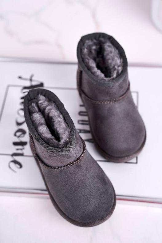 Caldi stivali da neve da bambino per bambini Grey Gooby grigio 2