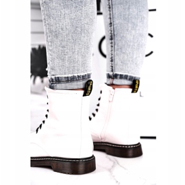 Evento Stivali da donna, stivali bianchi verniciati 20BT35-3001 bianco 3