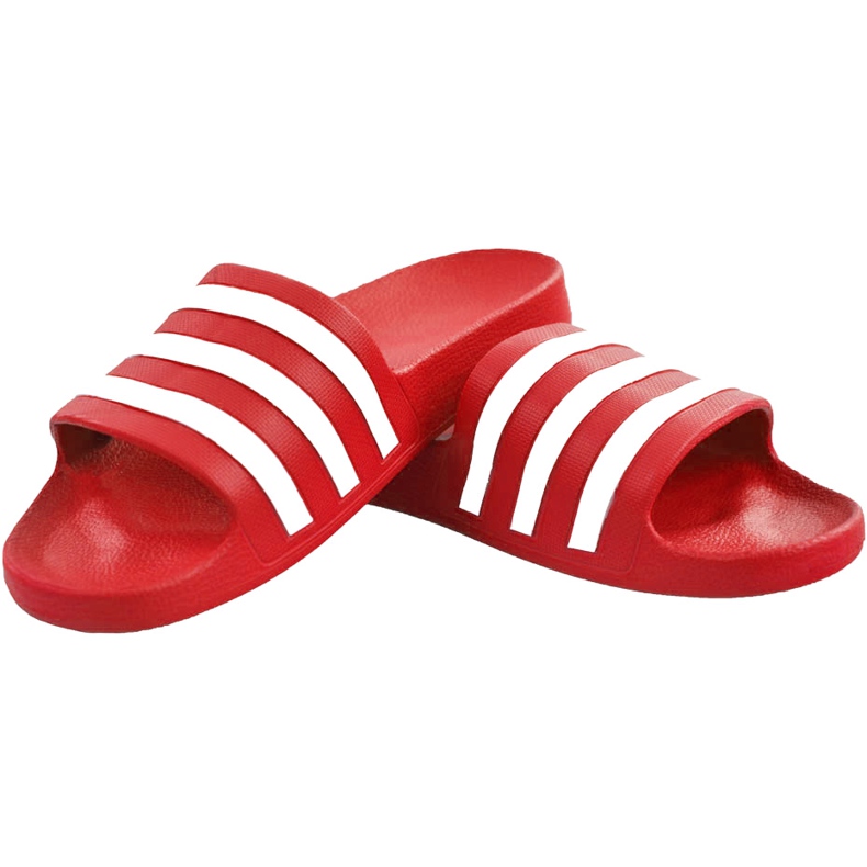 Ciabatte Adidas Adilette Aqua rosse F35540 bianco rosso 1