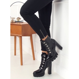 Stivali platform laccati neri 0-369 Black nero 1