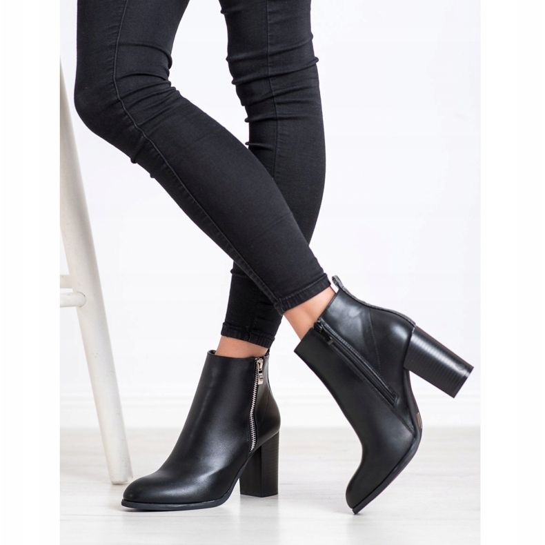 Cm Paris Stivali classici con cerniera decorativa nero 1
