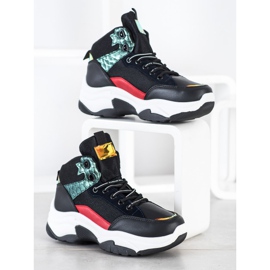 SHELOVET Scarpe da ginnastica colorate nero multicolore 1