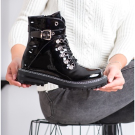 SDS Trappers laccati alla moda nero 2