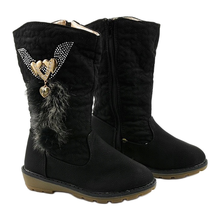 Stivali isolanti per bambini Eilris per ragazze nero 2