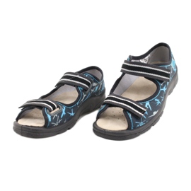 Scarpe per bambini Befado 869Y143 nero blu grigio 3