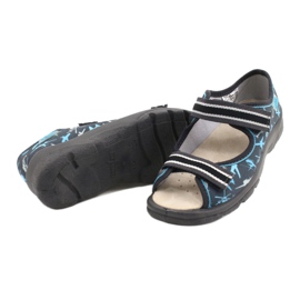 Scarpe per bambini Befado 869Y143 nero blu grigio 4