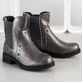 Bestelle Stivali slip-on con jet marrone argento 1