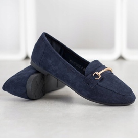 Bestelle Mocassini eleganti con ornamento blu navy 1