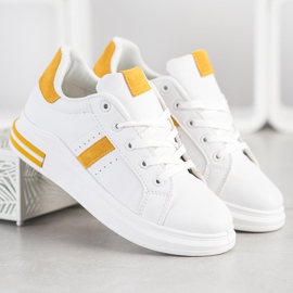 Sweet Shoes Scarpe da ginnastica bianche bianco giallo 1