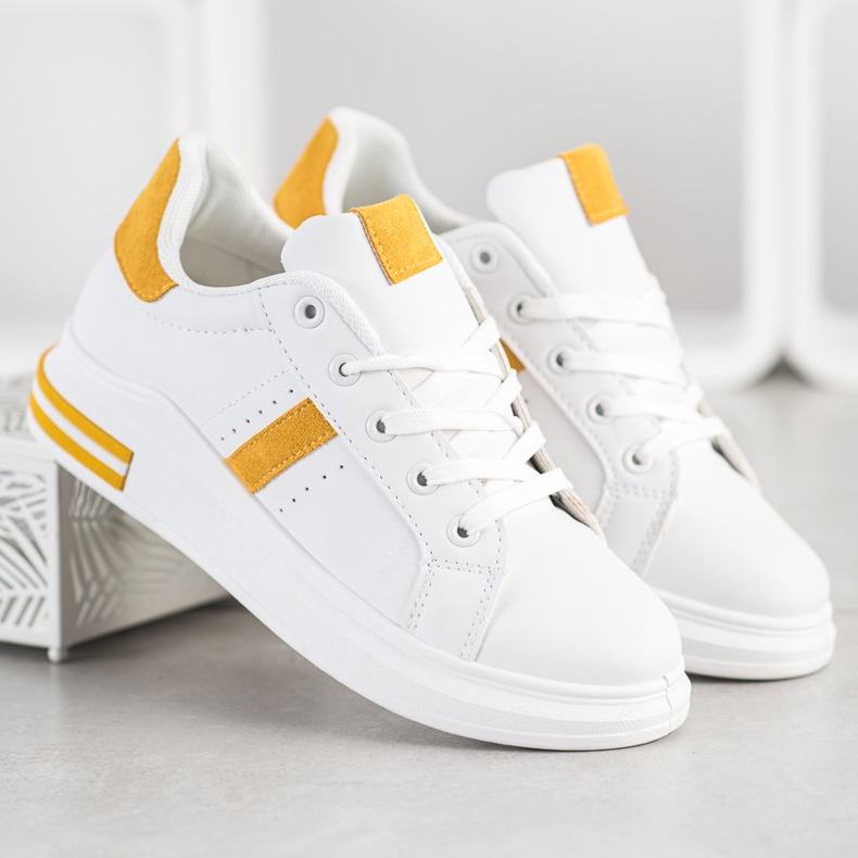 Sweet Shoes Scarpe da ginnastica bianche bianco giallo 1