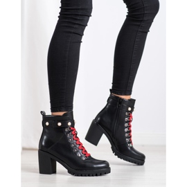Ideal Shoes Stivali rock sul post nero 2