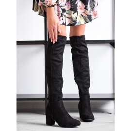 Fashion Stivali in camoscio nero 1