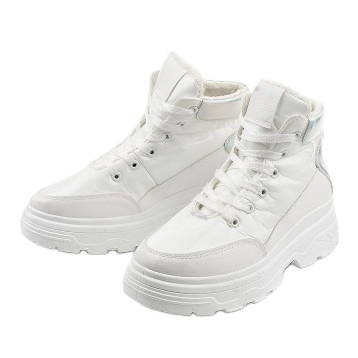 Stivali sportivi isolati Ysleta bianchi bianco argento 2