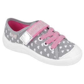 Scarpe per bambini Befado 251X159 bianca rosa d'argento grigio 1