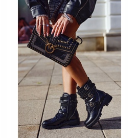 PS1 Stivali Da Donna Con Fibbie Grunge Black Victory nero 1