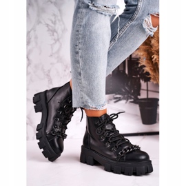 SEA Stivali da donna Workers On The Platform Black Chain nero 1