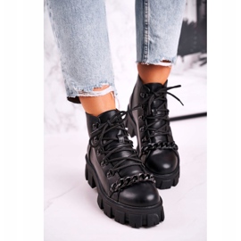 SEA Stivali da donna Workers On The Platform Black Chain nero 2