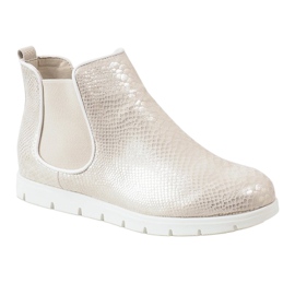 Stivaletti sportivi dorati 1602 beige argento 1