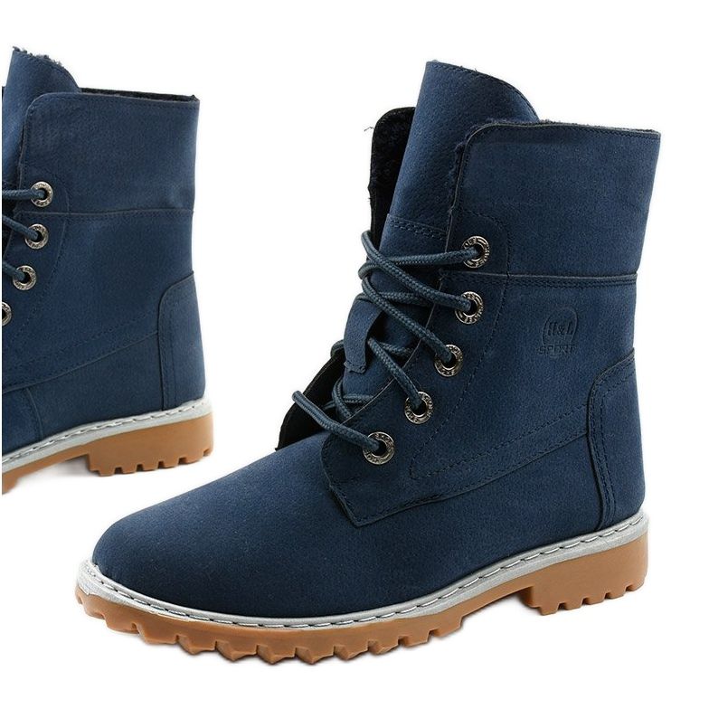 Blu scuro, stivali isolati, tenda in ecopelle scamosciata blu navy 1