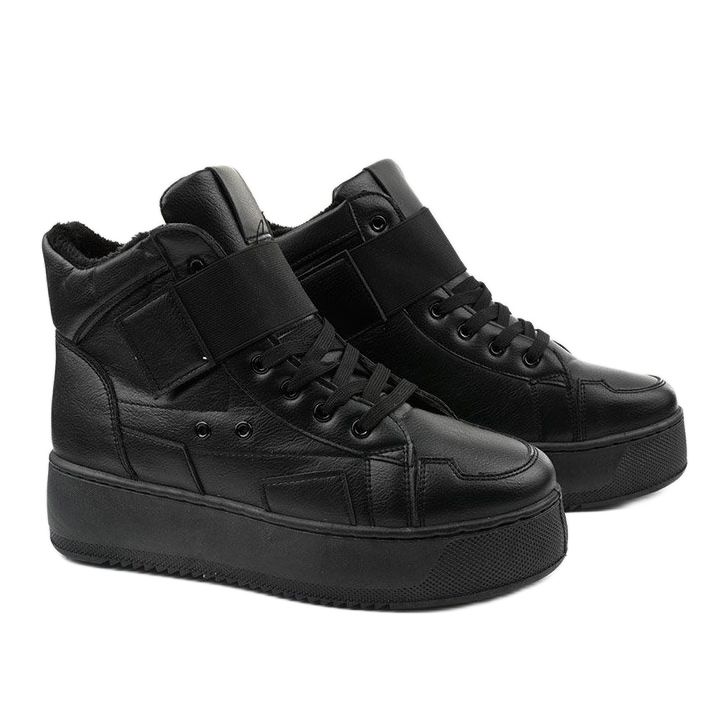 Stivali neri isolati di Riverview nero 1