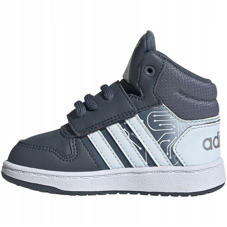 Scarpe Adidas Hoops Mid 2.0 I Jr FW4925 bianca grigio 1