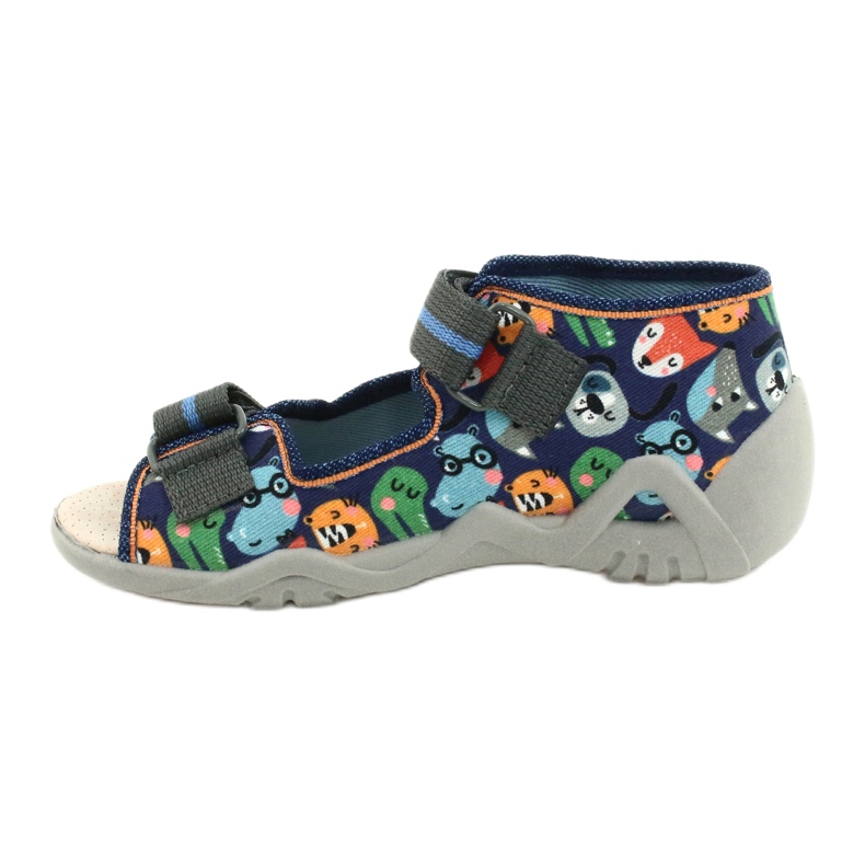 Scarpe da bambino Befado gialle 350P013 blu navy blu arancia grigio 2