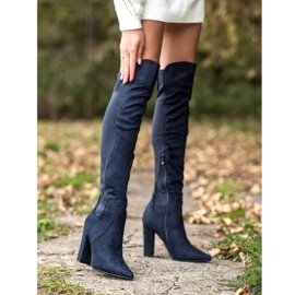 Sweet Shoes Stivali Alti In Spitz blu navy blu 2