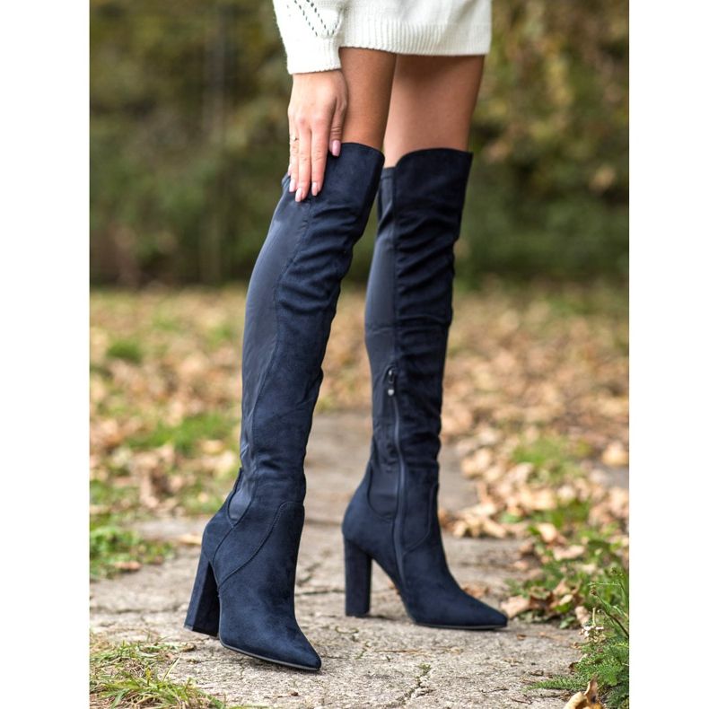 Sweet Shoes Stivali Alti In Spitz blu navy blu 2