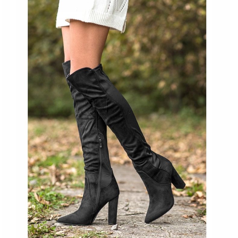 Sweet Shoes Stivali Alti In Spitz nero 2