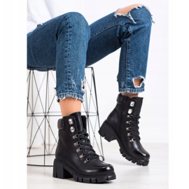 Ideal Shoes Lavoratori in ecopelle nero 1