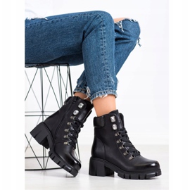 Ideal Shoes Lavoratori in ecopelle nero 2