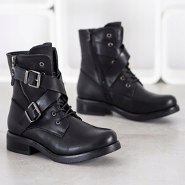 Kayla Operai classici con fibbie nero 1