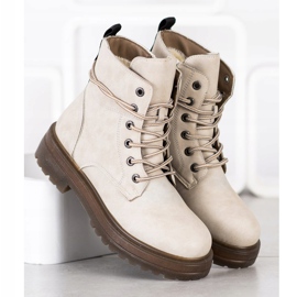 SHELOVET Trappers beige con ecopelle 1