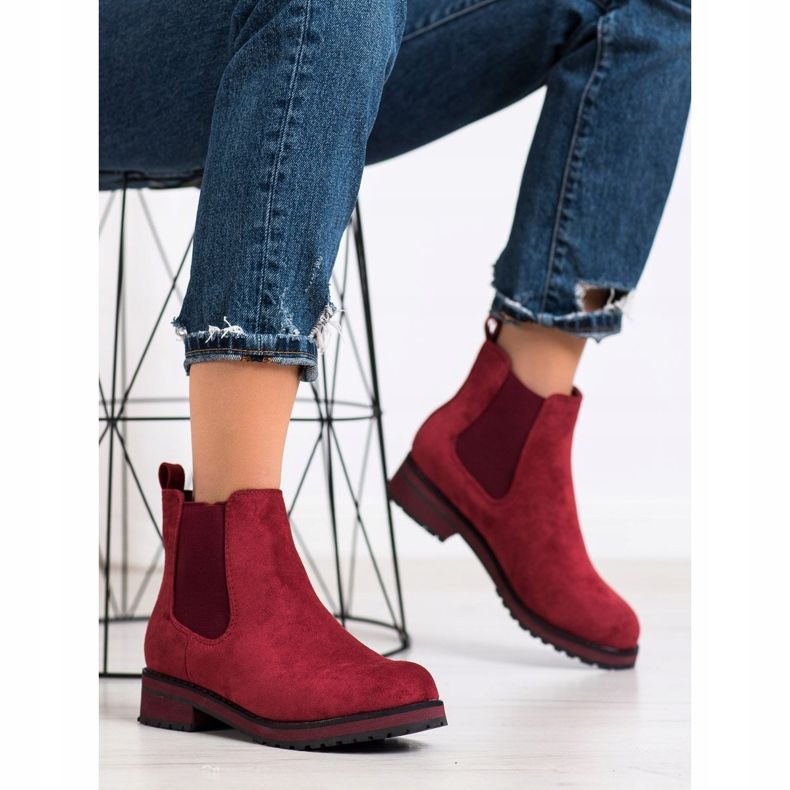 Marquiz Comodi stivali Chelsea bordeaux rosso 2