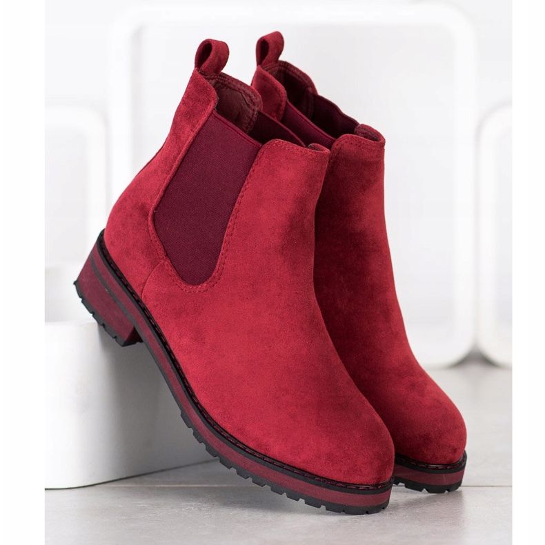 Marquiz Comodi stivali Chelsea bordeaux rosso 1