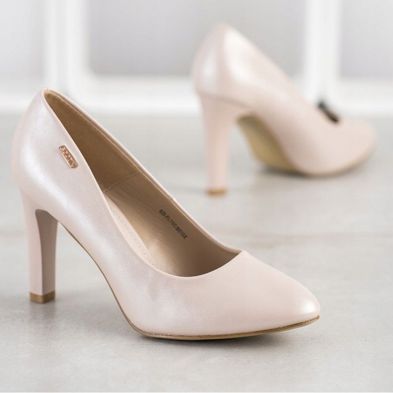 Goodin Décolleté con tacco alto beige 1